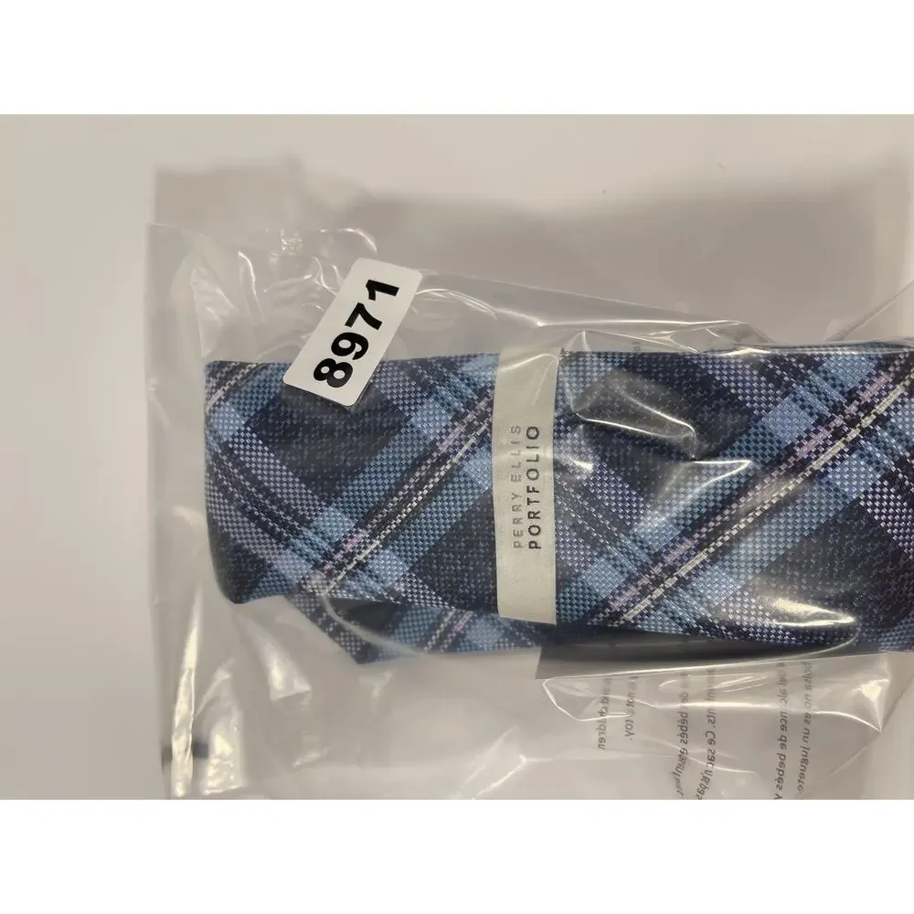 Perry Ellis Portfolio Tie Men's Classic Dress Neckwear Plaid Polyester NWT